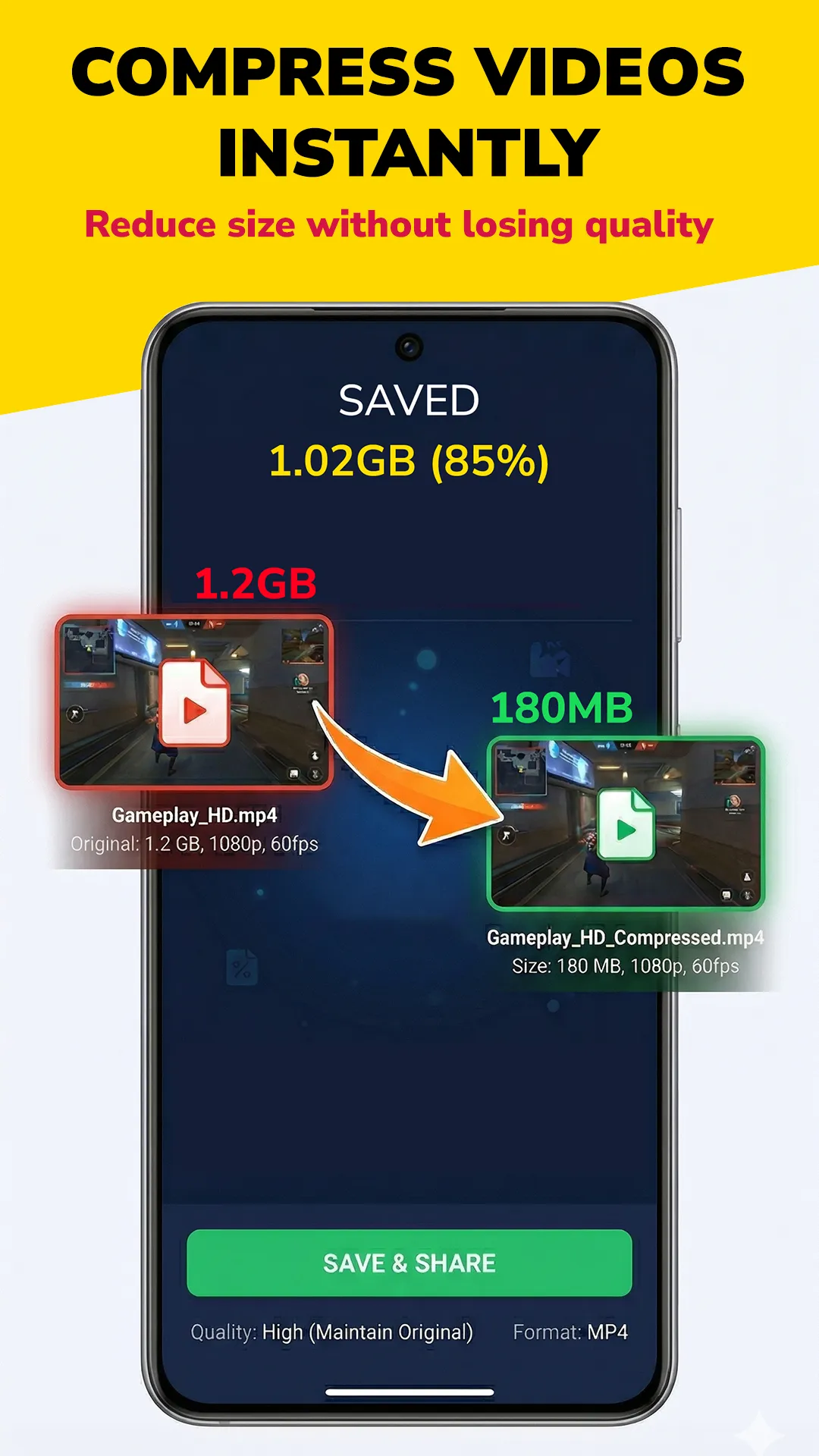 Navo Screen Recorder — compress videos and save space
