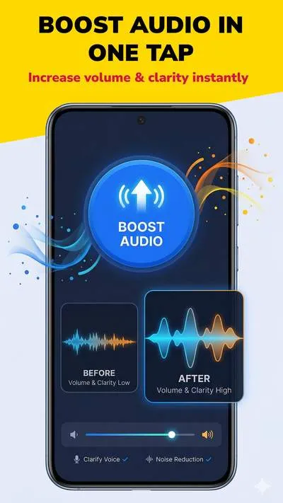 Audio boost and noise reduction